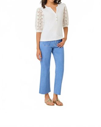 Lilly Pulitzer Ronson Eyelet Knit Top In Resort White