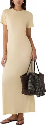 Anine Bing Wynne Dress In Butter Yellow