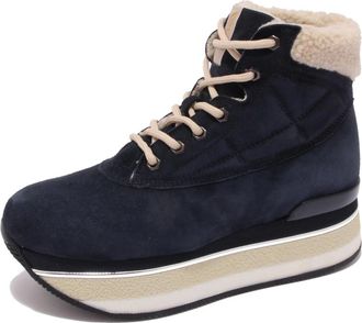 Hogan H394 Max. Mil+Mig+Para Duck F.Pelo - Dames - Sneakers - Blauw - 39 EU - Leer - Schoenen