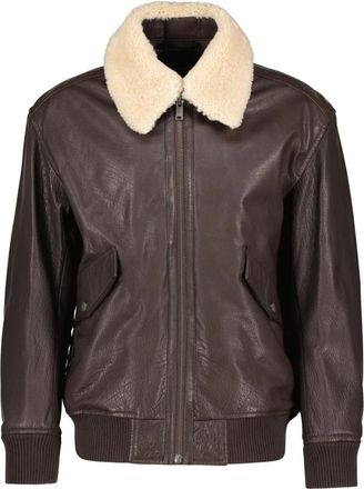 HUGO BOSS Jopeak Leren Jas - Heren - Leren en Su&egrave;de Jassen - Bruin - XL - Leer - Jassen