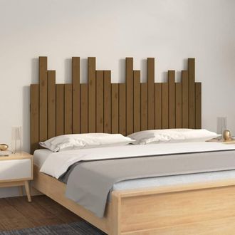 vidaXL Cabecero Cama Pared Madera Maciza Pino Marr&oacute;n Miel 146,5x3x80cm Vidaxl