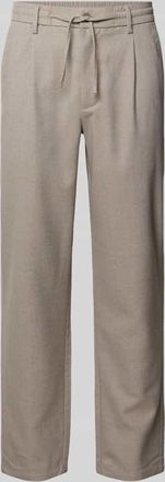 Lindbergh Lindbergh Slim Fit Stoffhose mit Viskose-Anteil in Beige Melange, Gr&ouml;&szlig;e XXL