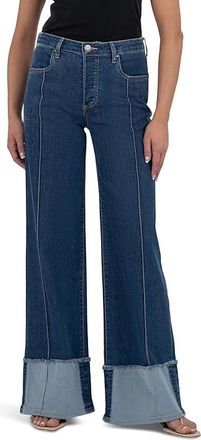 Kut from the Kloth Margo High Rise Wide Leg Womens Jeans Persist : 18, Cotton/Denim/Polyester