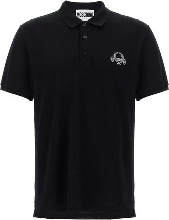 Moschino Polo con logo - Nero