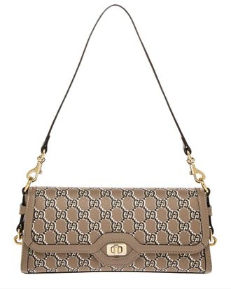 Gucci Gg Luce Canvas & Leather Shoulder Bag