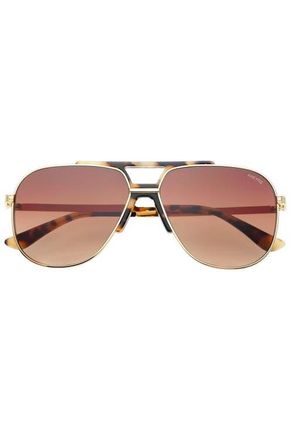Freyrs Eyewear Logan Aviator Sunglasses in Gold /Brown at Nordstrom