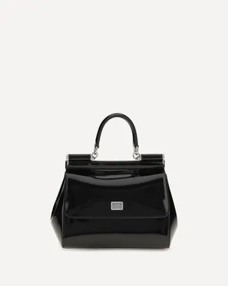 Dolce & Gabbana Small Sicily glossy calfskin Handbag Female UNI