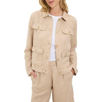 Michael Stars Nash Linen Blend Jacket in Macadamia at Nordstrom, Size X-Small