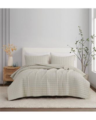 Brooklyn Loom Solid Linen 3Pc Quilt Set