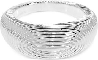 LI&Eacute; STUDIO Audrey geribbelde ring - Zilver