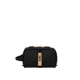 Moschino Cordura Nylon Beauty Case - unisex - Moschino - Toilet Bags - Black - ONE SIZE - Bags