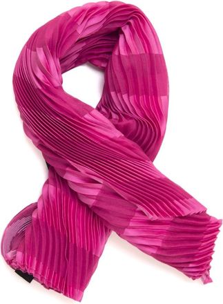 Emporio Armani Bicolored Geplooide Polyester Stoel - Dames - Sjaals - Roze - ONE Size - Polyester - Accessoires