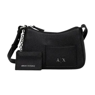 A|X Armani Exchange Tassen, Dames, Zwart, ONE Size, Polyester, Crossbody Tas met Rits