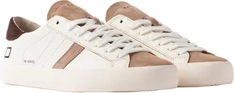 D.A.T.E. Leather and Suede Low-Top Sneaker - White