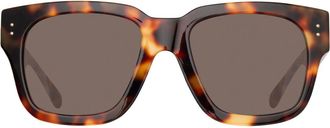 Linda Farrow AMBER LFLC1001 C2 Womens Sunglasses Tortoiseshell Size 56