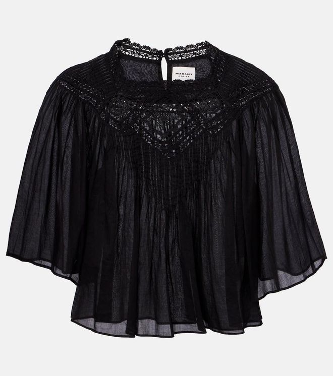 Blusa Garia de algod&oacute;n con encaje