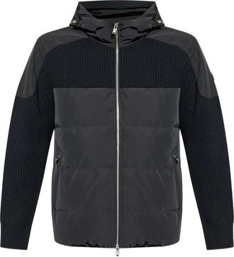 Moose Knuckles Piumino con inserti a coste - Nero