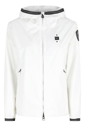 Blauer White Anawan Hooded Glitter Patch Polyamide Jacket