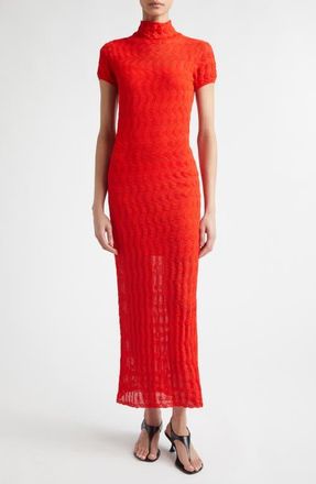 Proenza Schouler Geometric Jacquard Knit Dress in Vermillion at Nordstrom, Size X-Large