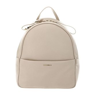 Coccinelle Leather Backpack - female - Coccinelle - Backpacks - Beige - ONE SIZE - Bags