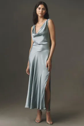 BHLDN Aurora Cowl-Neck Maxi Slip Dress