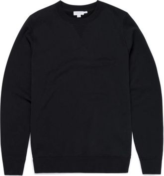 Sunspel Loopback Sweatshirt - Heren - Sweatshirts - Zwart - L - Katoen - Hoodies & sweatvesten