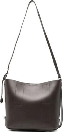 Hogan Shoulder Bags, female, Brown, ONE SIZE, Brown Leather Hobo Bag