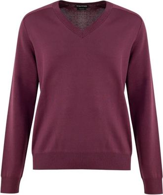 Tom Ford Zijden V-hals Trui - Heren - V-hals truien - Paars - XL - Truien & Vesten