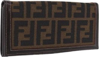 Fendi Pre-owned Long Wallet - Dames - Vintage Accessoires - Bruin - ONE Size - Leer - Vintage