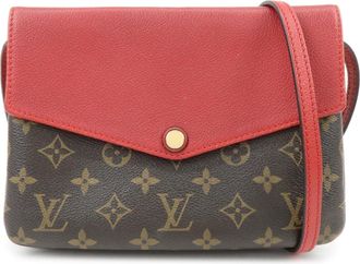 Louis Vuitton Twice Monogram Canvas And Leather Brown Canvas Handbag (Pre-Owned)