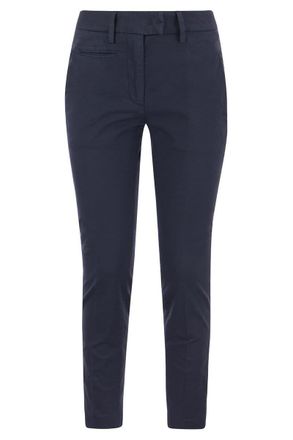 Dondup Perfect - Slim-Fit Cotton Gabardine Trousers