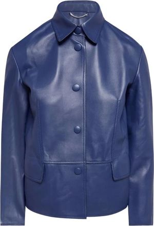 Ferragamo Dames, Jassen, Blauw, Maat: XL Leer