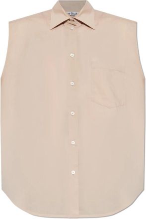 Acne Studios Mouwloze zijden blouse - Dames - Overhemden - Roze - S - Katoen - Overhemden
