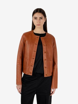 Bully Giacca in pelle rum