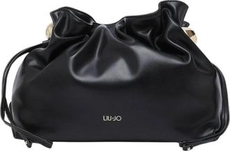 Liu Jo Riccy Bag - Dames - Schoudertassen - Zwart - S - Leer - Tassen