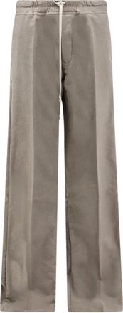 Rick Owens Dietrich Drawstring Pant - Heren - Wijde Broeken - Grijs - M - Katoen - Broeken