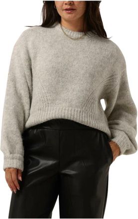 Gestuz Diankagz Pullover - Dames - Ronde hals truien - Grijs - XL - Wol - Truien & Vesten