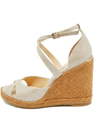 Jimmy Choo London Alanah cork wedge sandals - Neutrals