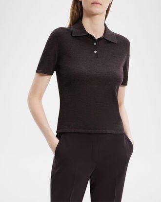 Theory Slim Knit Polo Top