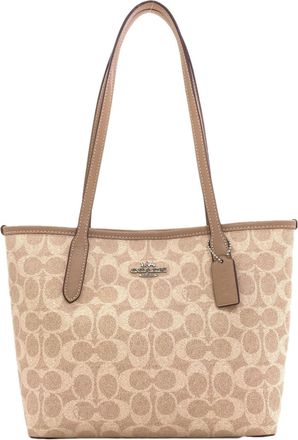 Coach Beige Pvc Tote Bag (Pre-Owned)