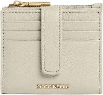 Coccinelle Metallic Wallet - Dames - Portefeuilles - Beige - ONE Size - Katoen - Accessoires