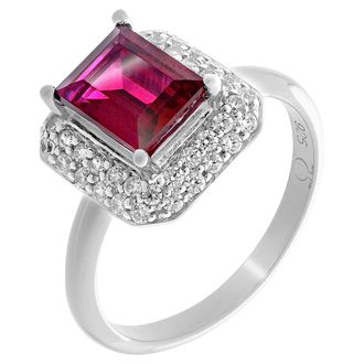 Orphelia WoMens 925 Sterling Silver Ring - ZR-7237/RU - Size O 1/2