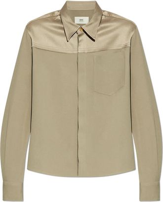 Ami Camicia con colletto a punta - Toni neutri