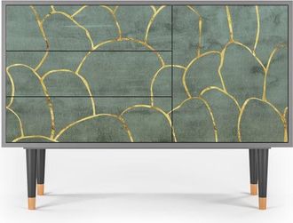 StoryZ Aparador azul-verde 3 cajones y 1 puerta L 115 cm