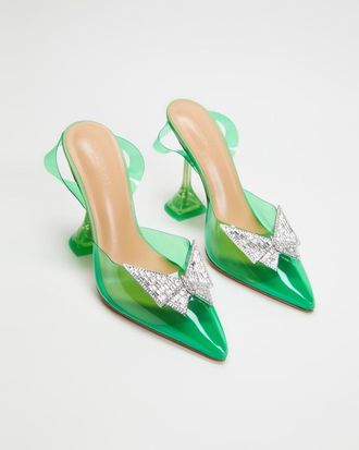 Tony Bianco Lexus Pumps Womens Green Embellished Hourglass Heel JOBB1268
