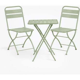 Sklum Sklum - Set tavolo da giardino Janti (60x60 cm) e 2 sedie pieghevoli