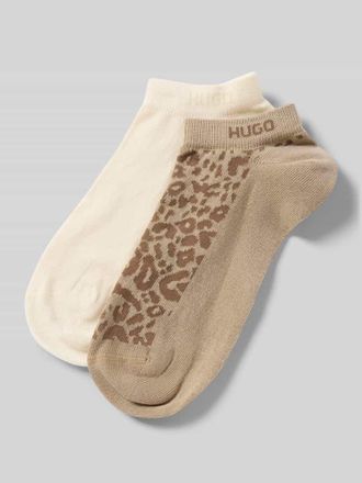 HUGO BOSS Sneaker-Socken aus Baumwoll-Mix im 2er-Pack Modell LEO in Beige, Gr&ouml;&szlig;e 39-42