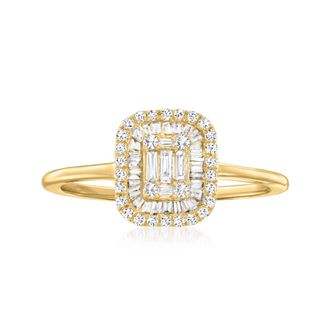 Ross-Simons Diamond Cluster Ring in 14kt Yellow Gold