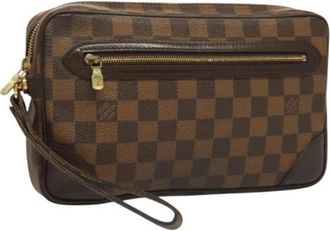 Louis Vuitton Pre-owned Canvas clutches - Dames - Vintage Clutch - Bruin - ONE Size - Leer - Vintage