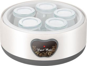 OEM M&aacute;quina De Fabricantes De Yogurt El&eacute;ctrico, M&aacute;quina De Yogurt Maker - Pot Reutilizable Con Tapa De 5 Tazas Fabricante De Yogurt,contenedores Autom&aacute;tic